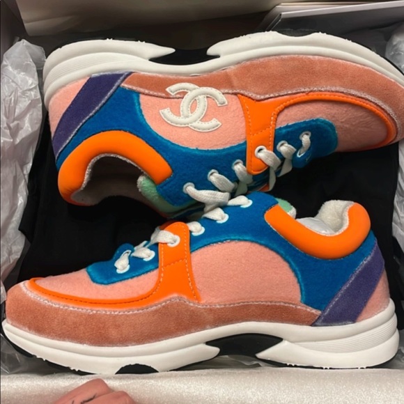 Chanel suede sneakers